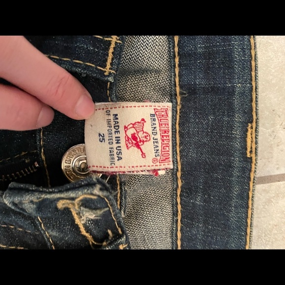 True religion jeans gold sequin pockets. - Picture 5 of 5